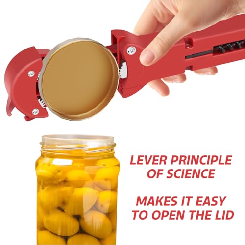 Jar Opener for Seniors with Arthritis (Red)