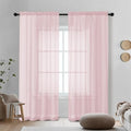 Blush Pink Sheer Curtains 78 Inches Long 2 Panels (Blush / 42"W x 78"L (Pack of 2))