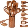 Wooden Spoons for Cooking (10 Piece Natural Wood Color)