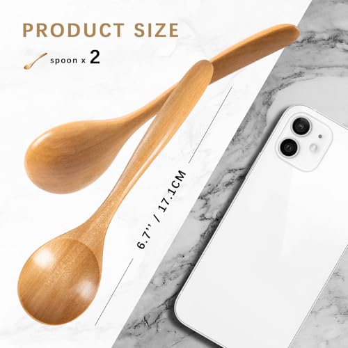 Small Wooden Spoons for Eating (Schima Yellowish)