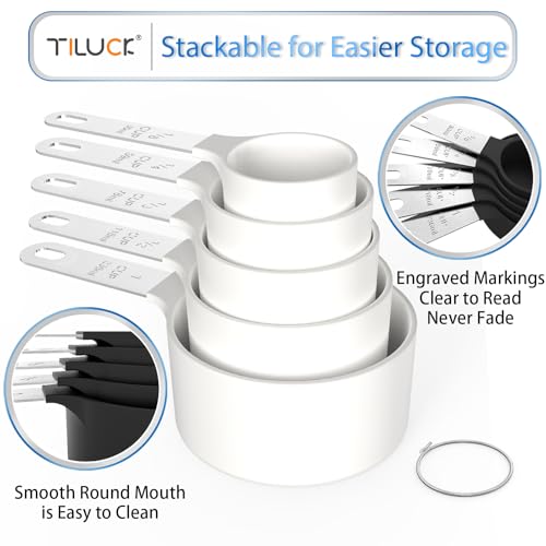 Measuring Cups & Spoons Set (White / 5+5)