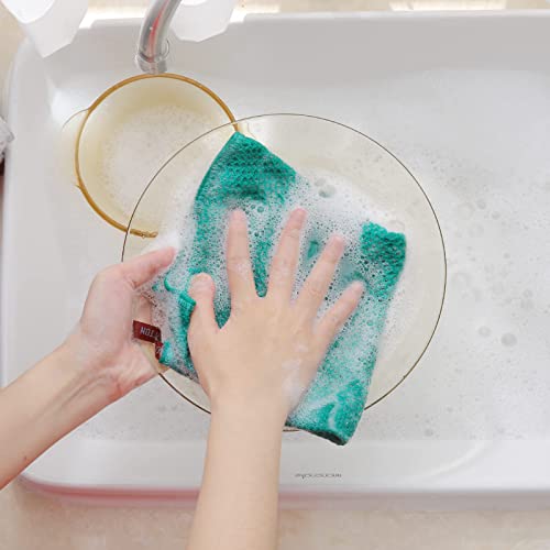 100% Cotton Waffle Weave Kitchen Dish Cloths 18 (Teal / 12 X 12 - 18 Pack)
