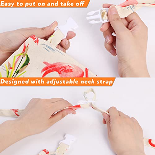 Extra Large Canvas Cotton Apron for Men & Women (Flamingo)