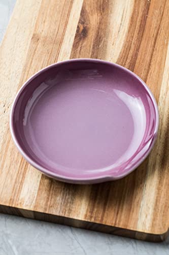 Ceramic Spoon Rest for Kitchen Counter (Purple)