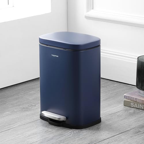 Connor 2 Piece Iron Trash Can (Denim Blue)