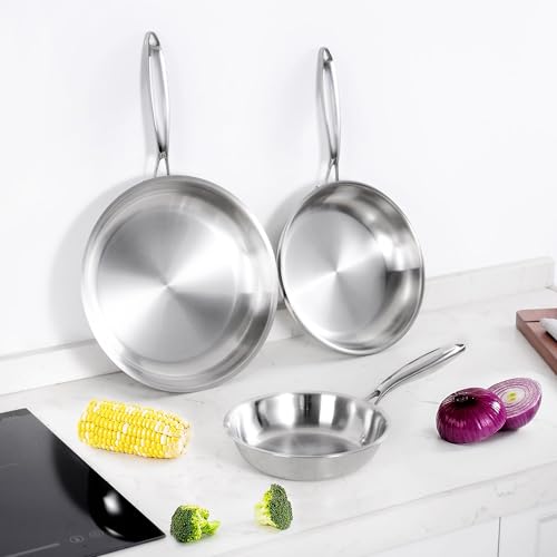 Tri ply Stainless Steel Frying Pan (Frying Pan / 8" Pan)