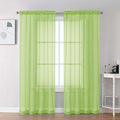 Lime Sheer Curtains 72 Inch Length 2 Panels (Lime / 42"W x 72"L (Pack of 2))