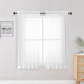 Sheer Curtains (White / 42"W x 50"L (Pack of 2))