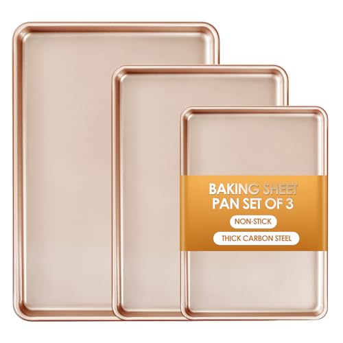 Baking Sheet Pan Set of 3 (Rose Gold)