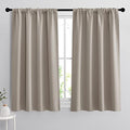 54 inch Blackout Curtains for Living Room Bedroom (Sand / 42"W x 54"L (Pack of 2))