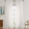 Ivory Sheer Curtains 120 Inches Long 2 Panels Set (Ivory / 59"W x 120"L (Pack of 2))