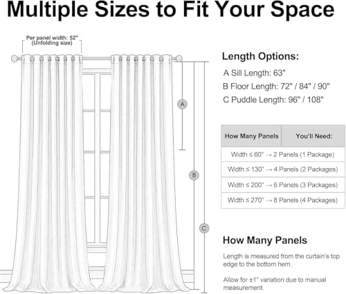 Natural Beige blackout curtains 84 inch Long 2 Panels 100% Blackout Linen Texture Curtain Window Drapes with Back Tab Rod Pocket Light Blocking Thermal Insulated Curtains for Bedroom Living Room (Natural Beige / 52"W x 84"L (Pack of 2))