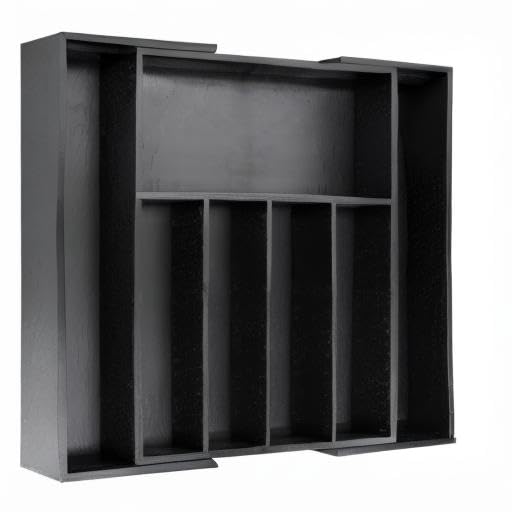 Bamboo Drawer Organizer (Black / Large)