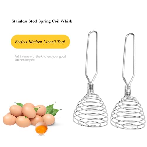 Stainless Steel Spring Coil Whisk 1 Pack (Medium / Silver1 6.7in)
