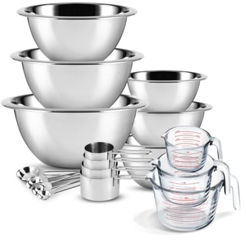 Mixing Bowls with Measuring Cups & Measuring Spoons 17 Piece Set (17 Piece Set)