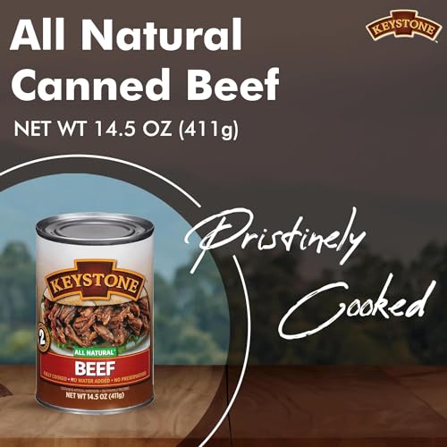 Meats All Natural Heat and Serve Canned Beef 14.5 oz (Pack of 6)