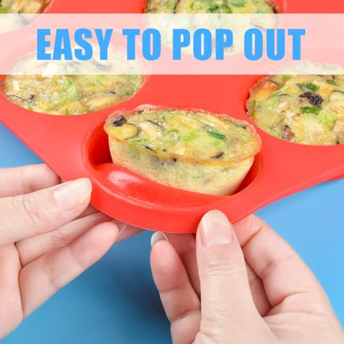 12 Cups Silicone Muffin Pans for Baking (12-Cup Regular)