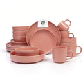 HomeVSS 20 Piece Dinnerware Set (Service for 4 - 20pc Set / Matte Rose)