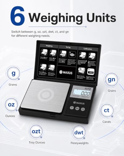 Digital Pocket Gram Scale 500g x 0.01g High Precision with Tray (Black)