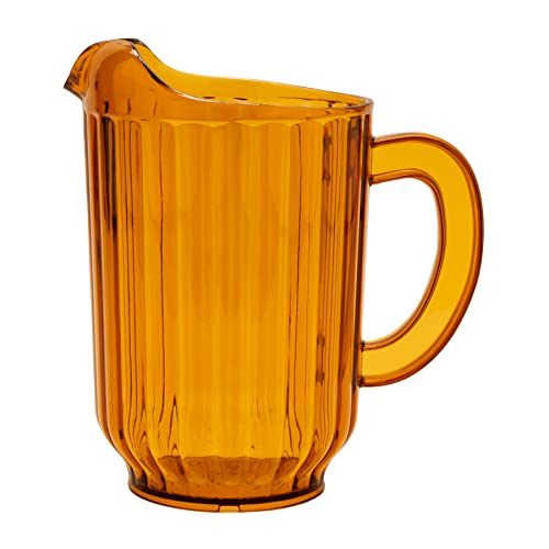 G.E.T. 60 oz Amber Plastic Pitcher with Handle (1 Pitcher / 60 Ounces / Amber)