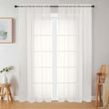 Ivory Sheer Curtains 84 Inches Long 2 Panels (Ivory / 42"W x 84"L (Pack of 2))