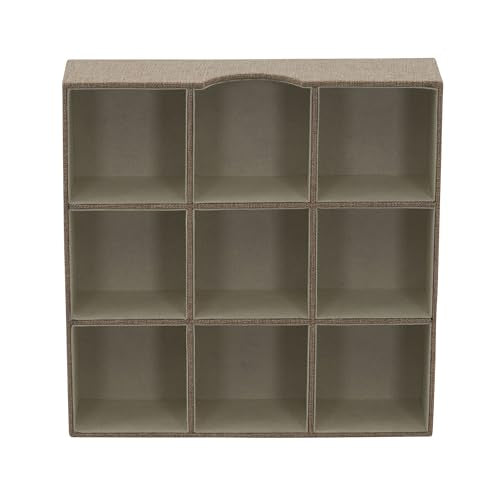 Brown 723 1 Deep 9 Section Drawer Organizer Box for Storage (Latte)