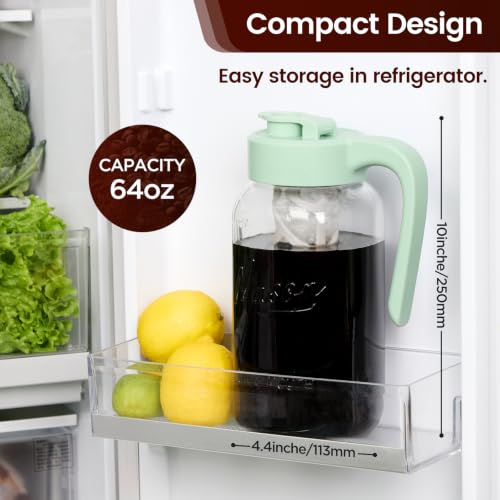 Cold Brew Coffee Maker Glass (64oz / Green)