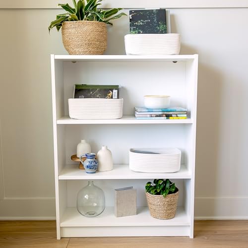 11.8"x8"x4.5” Storage Baskets for Shelves 3 Pack (Off White / 11.8" x 8" x 4.5")
