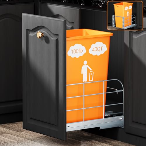 Pull Out Trash Can Under Cabinet for 40 Qt Bin (A-Single)