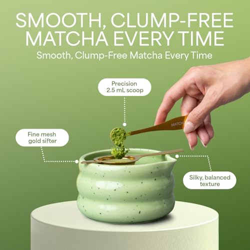Matcha Whisk Set With Ceramic Matcha Bowl (Green)