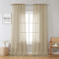 Taupe Sheer Curtains 96 Inches Long 2 Panels (Taupe / 42"W x 96"L (Pack of 2))