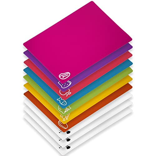 10 Pieces Flexible Cutting Boards (Multicolor Regular / 10PC)