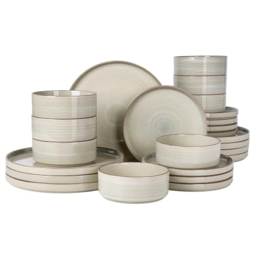 Stellar 24 Piece Stoneware Dinnerware Set (Matcha Green / Service for 8 (Standard Dinner Set))