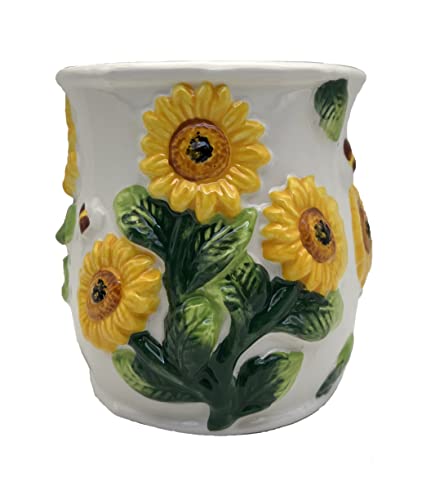 Utensil Holder (3D Sunflower)