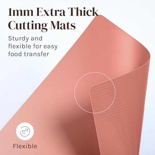 Flexible Plastic Cutting Board Mats for Kitchen (Pastel)