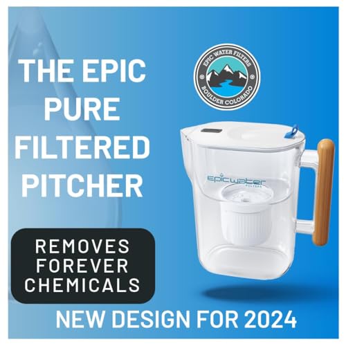 Pure Filter Pitchers for Drinking Water (White & Bamboo)