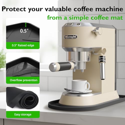 Silicone Coffee Mat (Black / 15.8" x 11.8")
