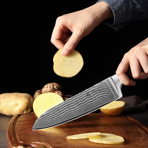 EDIB 3 Piece Damascus Kitchen Knife Set in Wooden Gift Box (EDIB Series-3 pcs)