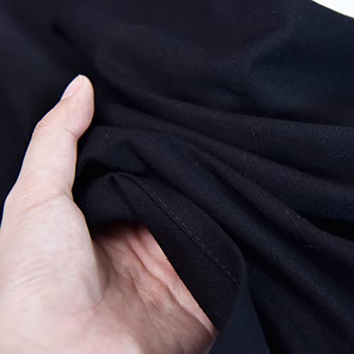 Cotton Art & Kitchen Apron for Painting Pottery Cooking (Black)