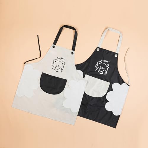 2 Pack Kitchen Apron with Hand Wipe (Style 7)