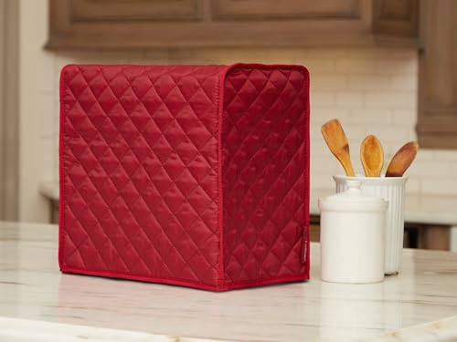Mixer Cover Dust Protection (Red Quilted Polyester / 15W x 11D x 18H)