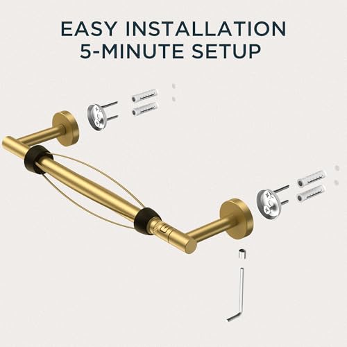 Paper Towel Holder Under Cabinet (Brushed Gold)
