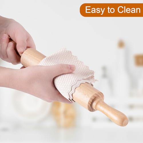 Rolling Pin for Baking (15.75 Inches-Handle / Light Yellow)