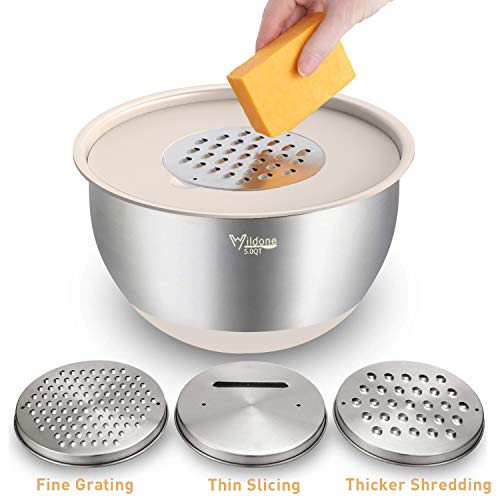 Mixing Bowls with Airtight Lids Set (Khaki)