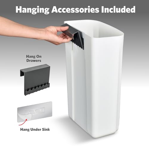 Roomate Under Counter Waste Bin (White Plastic / 12 L)