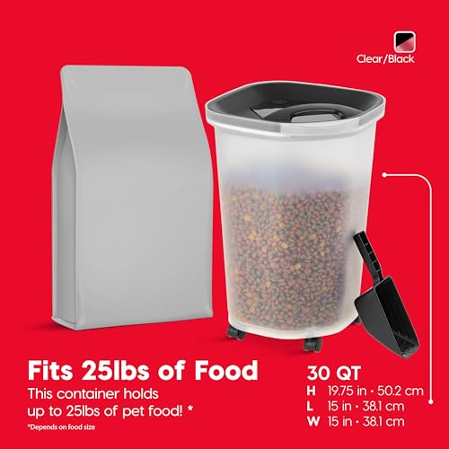 Dog Food Storage Container (25 lbs / Black)