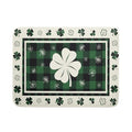 Patrick Clovers Dish Drying Mat 18"x24" Lucky Shamrock Spring Leaf Dish Drainer Mats Green Black Buffalo Plaids Absorbent Microfiber Dish Drying Pad for Kitchen Countertop Large Decor (24" x 18")