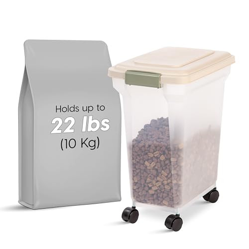 Dog Food Storage Container (22 lbs / Almond)