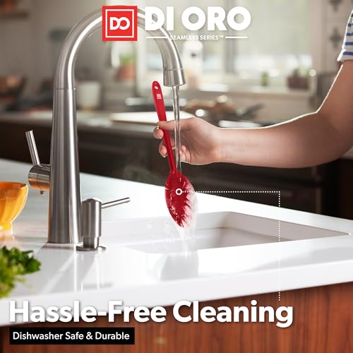 DI ORO Silicone Cooking Spoons (Red)