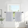 White Curtain Panels (Greyish White / 42"W x 30"L (Pack of 2))